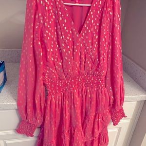 Lily Pulitzer hot pink wrap dress